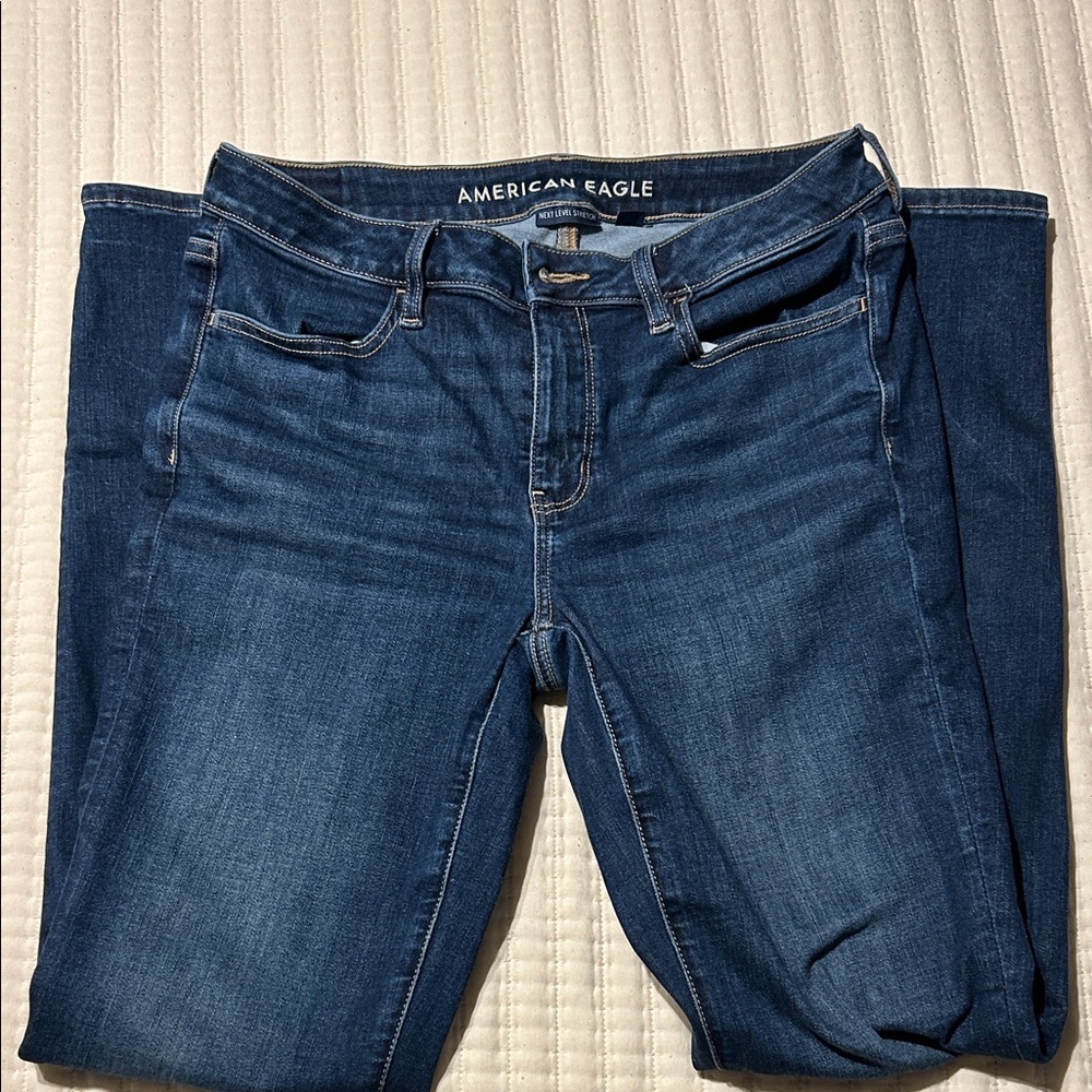 American Eagle Outfitters Women's Dark Blue Skinny Jeans